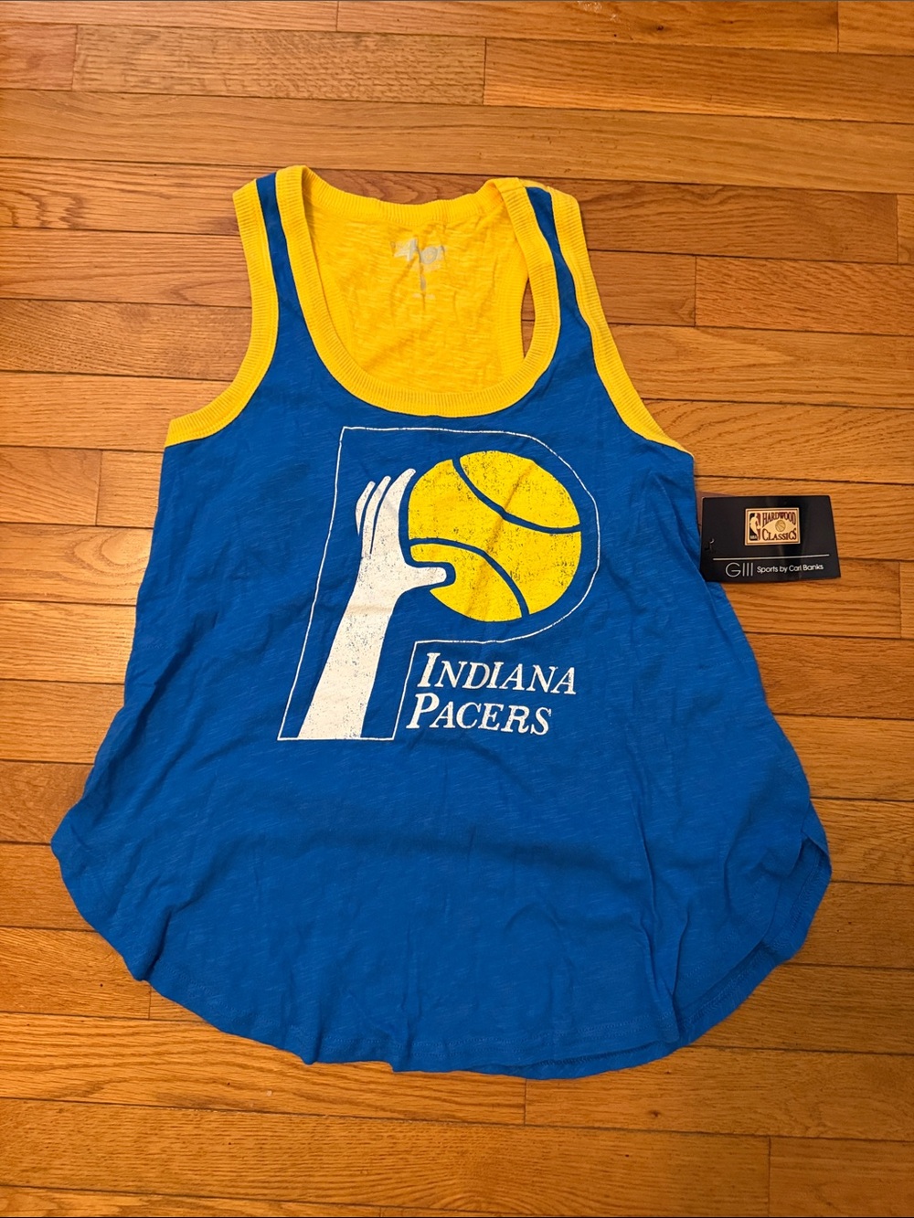 Indiana Pacers NBA Blue & Yellow Tank Top